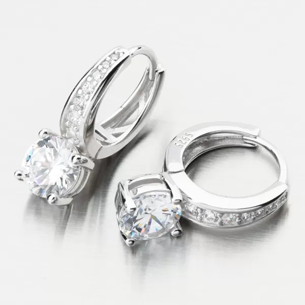 Stříbrné kruhy se zirkony PKL-2243